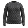 Smartwool Womens Classic Thermal Merino Base Layer Crew Plus - Clearance  -  2X / Black Digi Snow