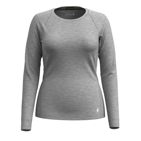 Smartwool Womens Classic All-Season Merino Base Layer Crew  -  Small / Light Gray Heather