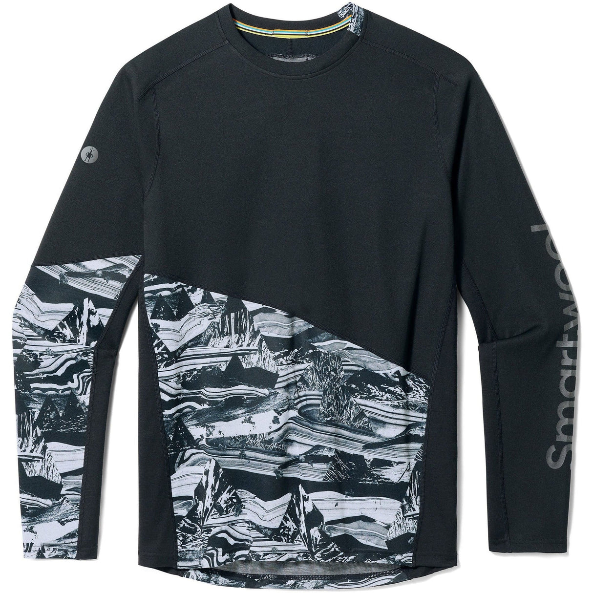 Smartwool Mens Mountain Bike Long Sleeve Jersey  -  Small / Black Marble Giants Print