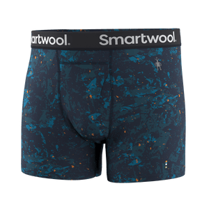 Smartwool Mens Merino Print Boxer Brief  -  Small / Deep Navy Night Trek