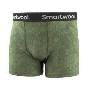 Smartwool Mens Merino Print Boxer Brief  -  Small / Fern Rustic Floral