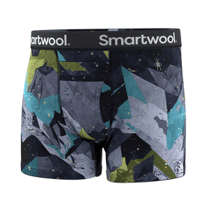 Smartwool Mens Merino Print Boxer Brief  -  Small / Blue Summit Sector