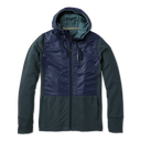 Smartwool Mens Merino Sport Fleece Full-Zip Hybrid Hoodie - Clearance  -  Small / Pine Gray Heather