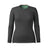 Smartwool Womens Intraknit Thermal Merino Base Layer Crew  -  Medium / Charcoal/Zen Green