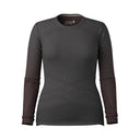 Smartwool Womens Intraknit Thermal Merino Base Layer Crew  -  Medium / Charcoal/Mink Stripe