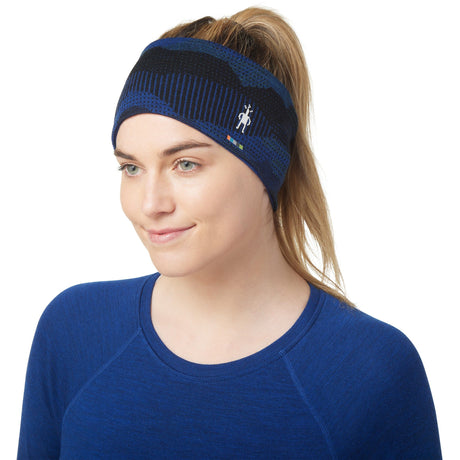 Smartwool Merino 250 Pattern Reversible Headband  -  One Size Fits Most / Blueberry Hill Mountain Scape