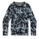 Smartwool Kids Classic Thermal Merino Base Layer Crew - Clearance  -  X-Small / Winter Sky Animals