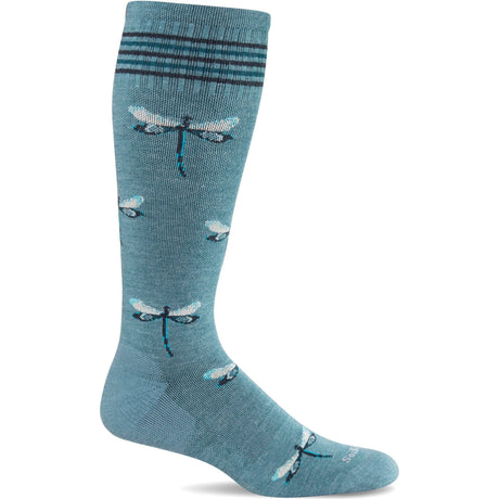 Sockwell Womens Dragonfly Moderate Compression Knee-High Socks  -  Small/Medium / Mineral Sparkle