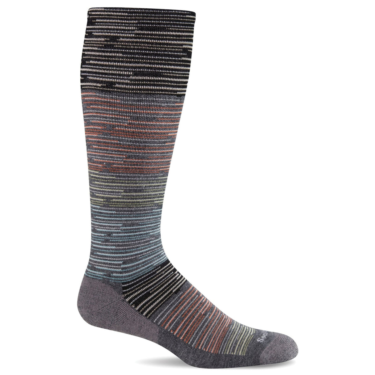 Sockwell Mens Digi Space-Dye Moderate Compression OTC Socks  -  Medium/Large / Charcoal
