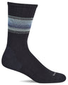 Sockwell Mens Plantar Cush Crew II Firm Compression Crew Socks  -  Medium/Large / Black