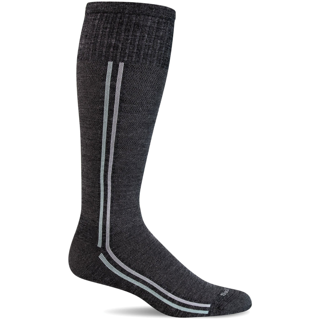 Sockwell Mens Retro Race Moderate Compression OTC Socks  -  Medium/Large / Charcoal