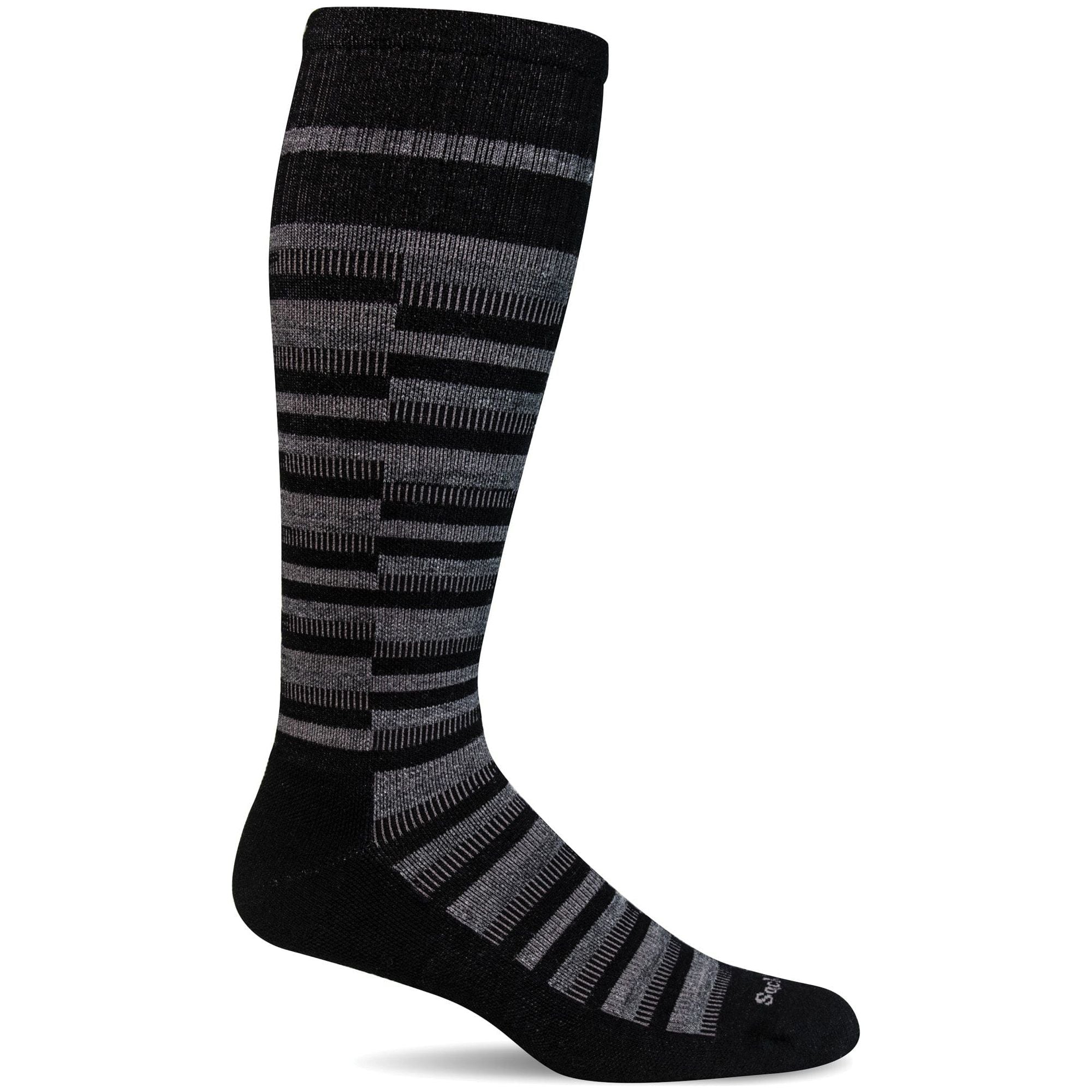 Sockwell Mens Geo Moderate Compression Socks  -  Medium/Large / Black