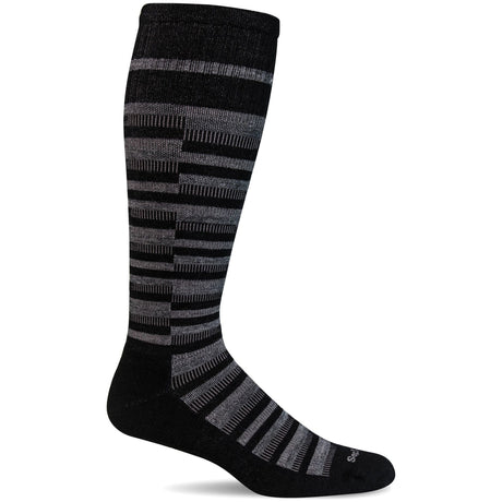 Sockwell Mens Geo Moderate Compression OTC Socks  -  Medium/Large / Black