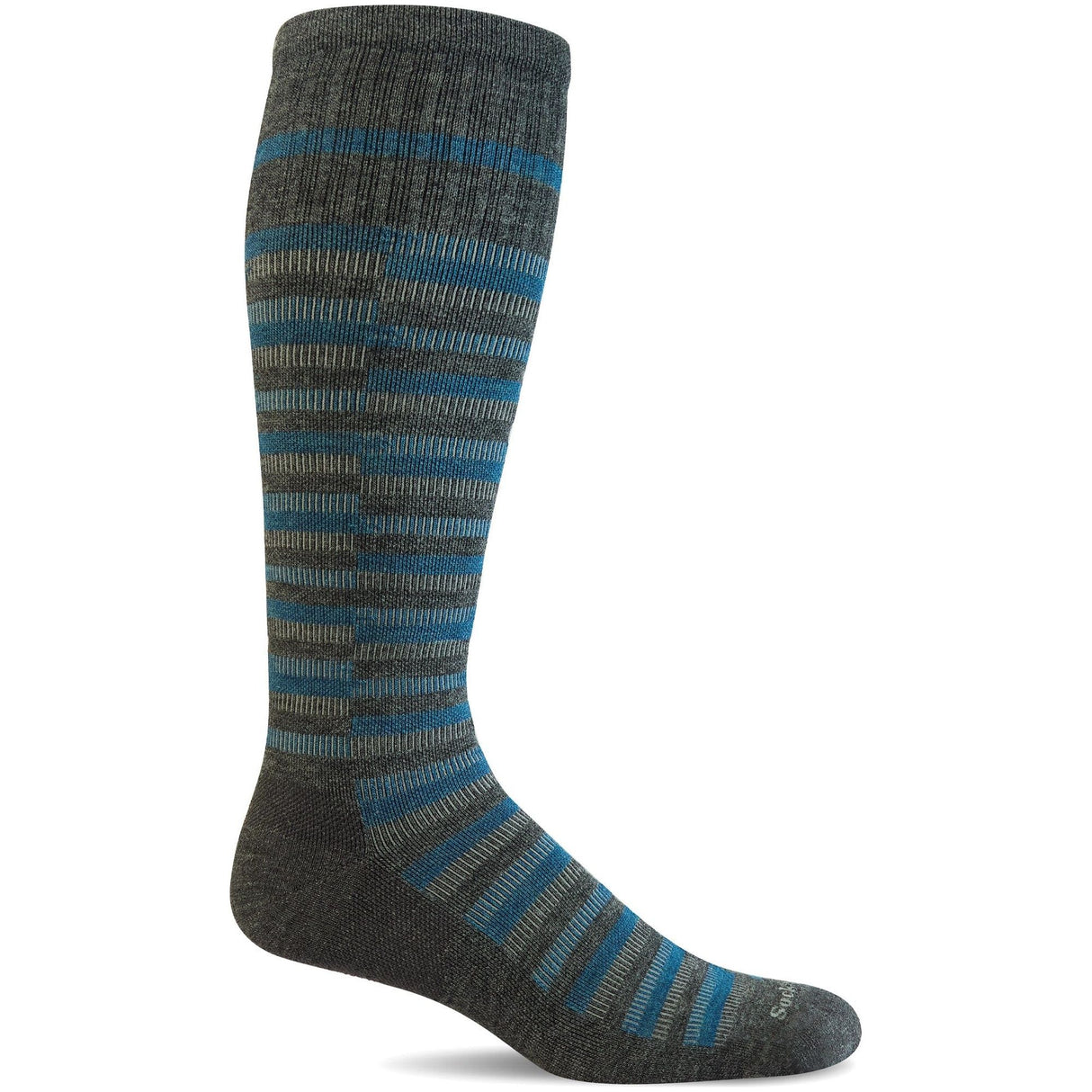 Sockwell Mens Geo Moderate Compression Socks  -  Medium/Large / Charcoal