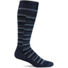 Sockwell Mens Geo Moderate Compression OTC Socks  -  Medium/Large / Denim