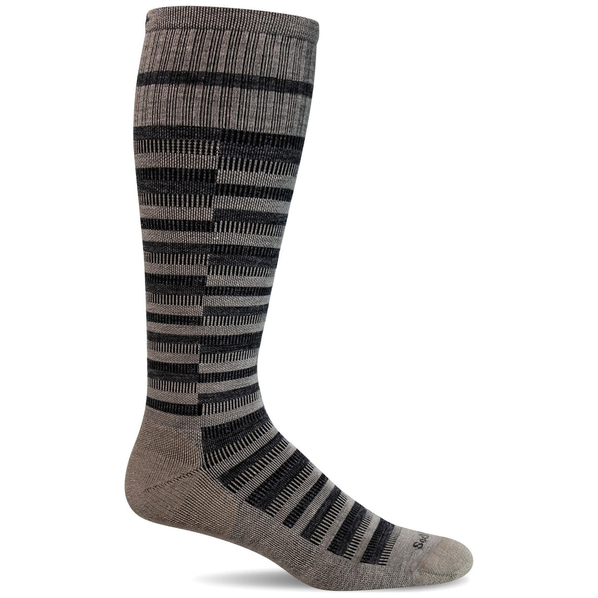 Sockwell Mens Geo Moderate Compression Socks  -  Medium/Large / Putty