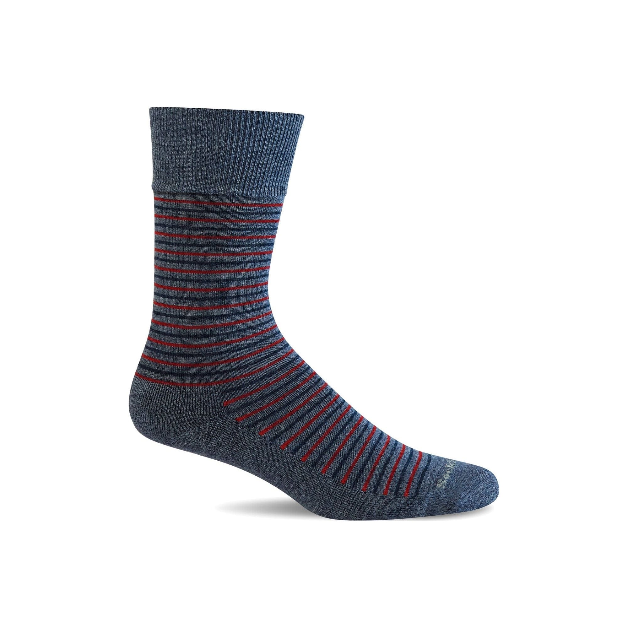 Sockwell Mens Kickback Relaxed Fit Crew Socks  -  Medium/Large / Denim