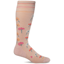 Sockwell Womens Field Flower Moderate Compression Socks  -  Small/Medium / Rose