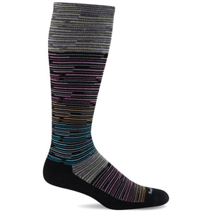 Sockwell Womens Good Vibes Moderate Compression Knee-High Socks  -  Small/Medium / Black