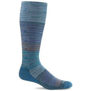 Sockwell Womens Good Vibes Moderate Compression Knee-High Socks  -  Small/Medium / Blueridge