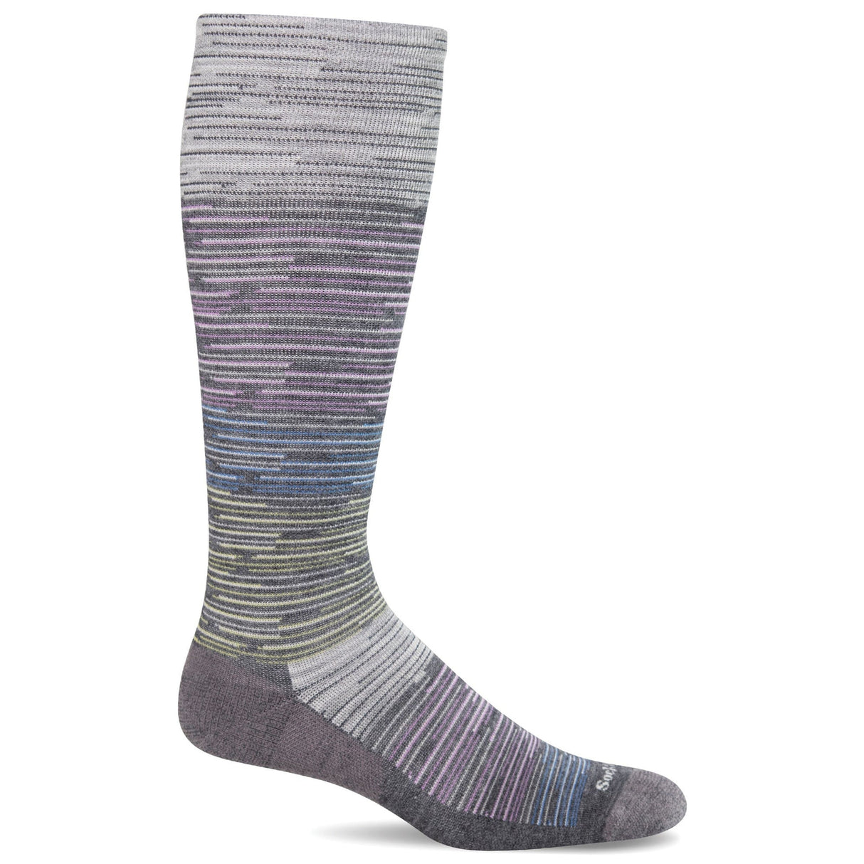 Sockwell Womens Good Vibes Moderate Compression Knee-High Socks  -  Small/Medium / Charcoal
