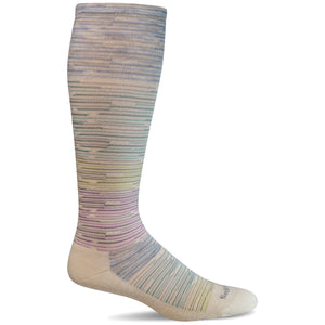 Sockwell Womens Good Vibes Moderate Compression Knee-High Socks  -  Small/Medium / Natural