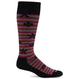 Sockwell Womens Featherweight Floral Moderate Compression Knee High Socks  -  Small/Medium / Black