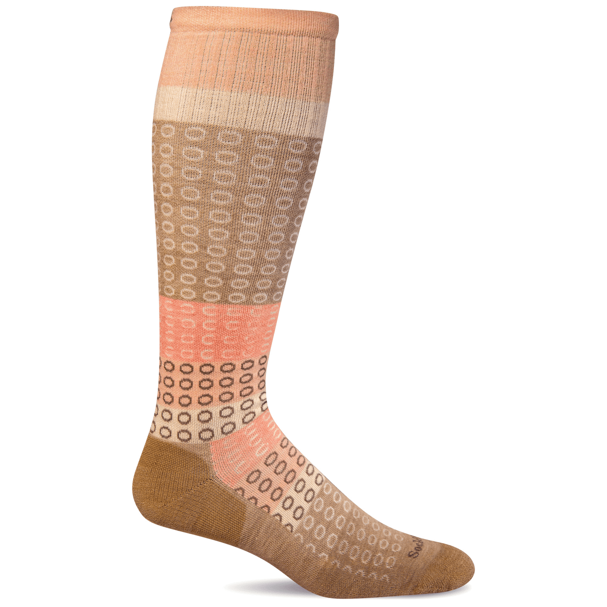 Sockwell Womens Full Circle Wide Calf Fit Moderate Compression Socks  -  Medium/Large / Putty