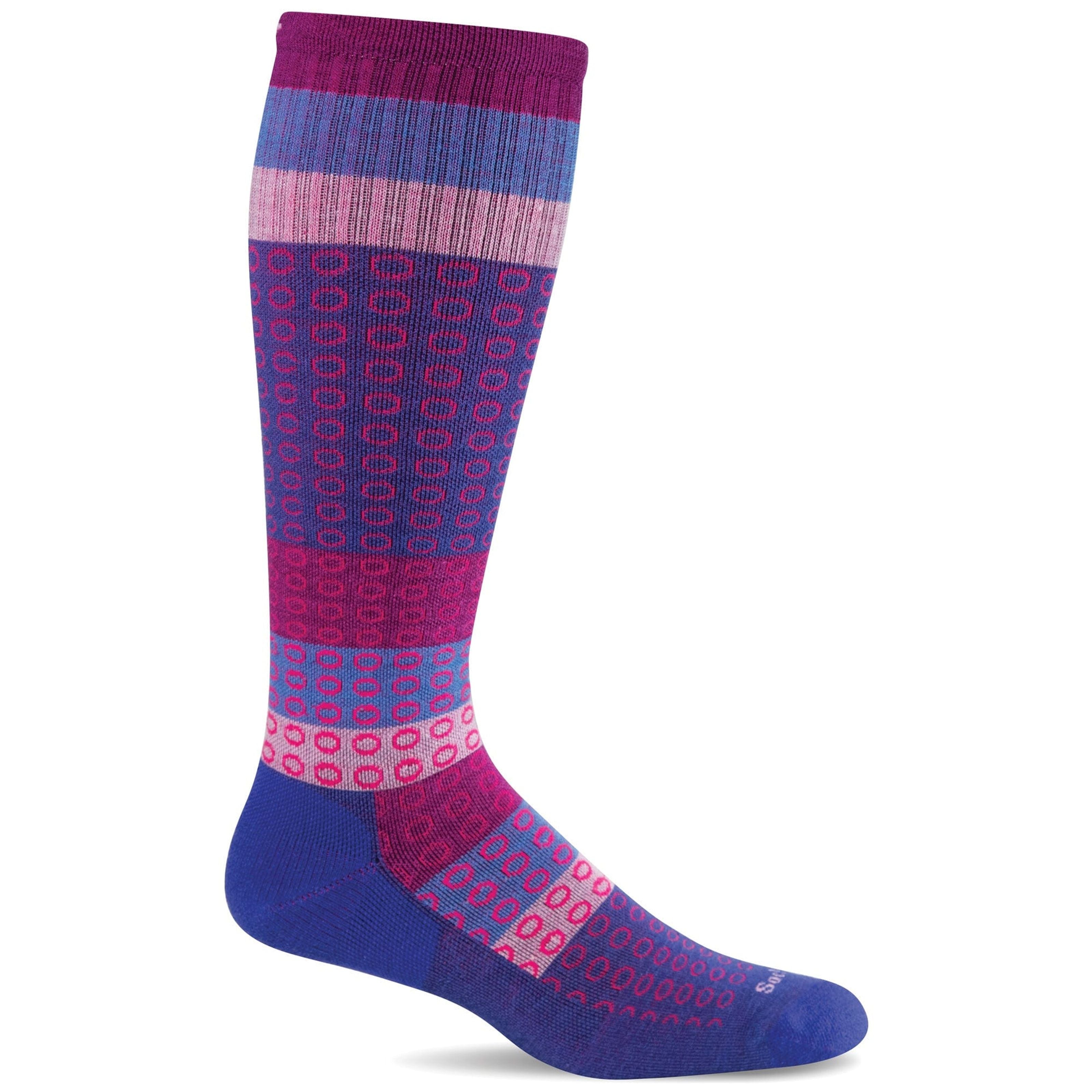Sockwell Womens Full Circle Wide Calf Fit Moderate Compression Socks  -  Small/Medium / Hyacinth