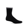 Sockwell Womens Plantar Cush Basic Essential Comfort Crew Socks  -  Small/Medium / Black