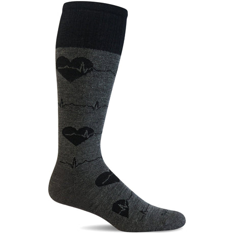 Sockwell Womens Heartbeat Moderate Compression Socks  -  Small/Medium / Charcoal