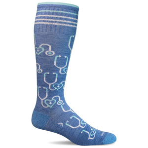 Sockwell Womens Hero Firm Compression Knee High Socks  -  Small/Medium / Cornflower