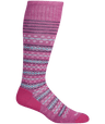 Sockwell Womens Mini Fairisle Moderate Compression Knee-High Socks  -  Small/Medium / Raspberry