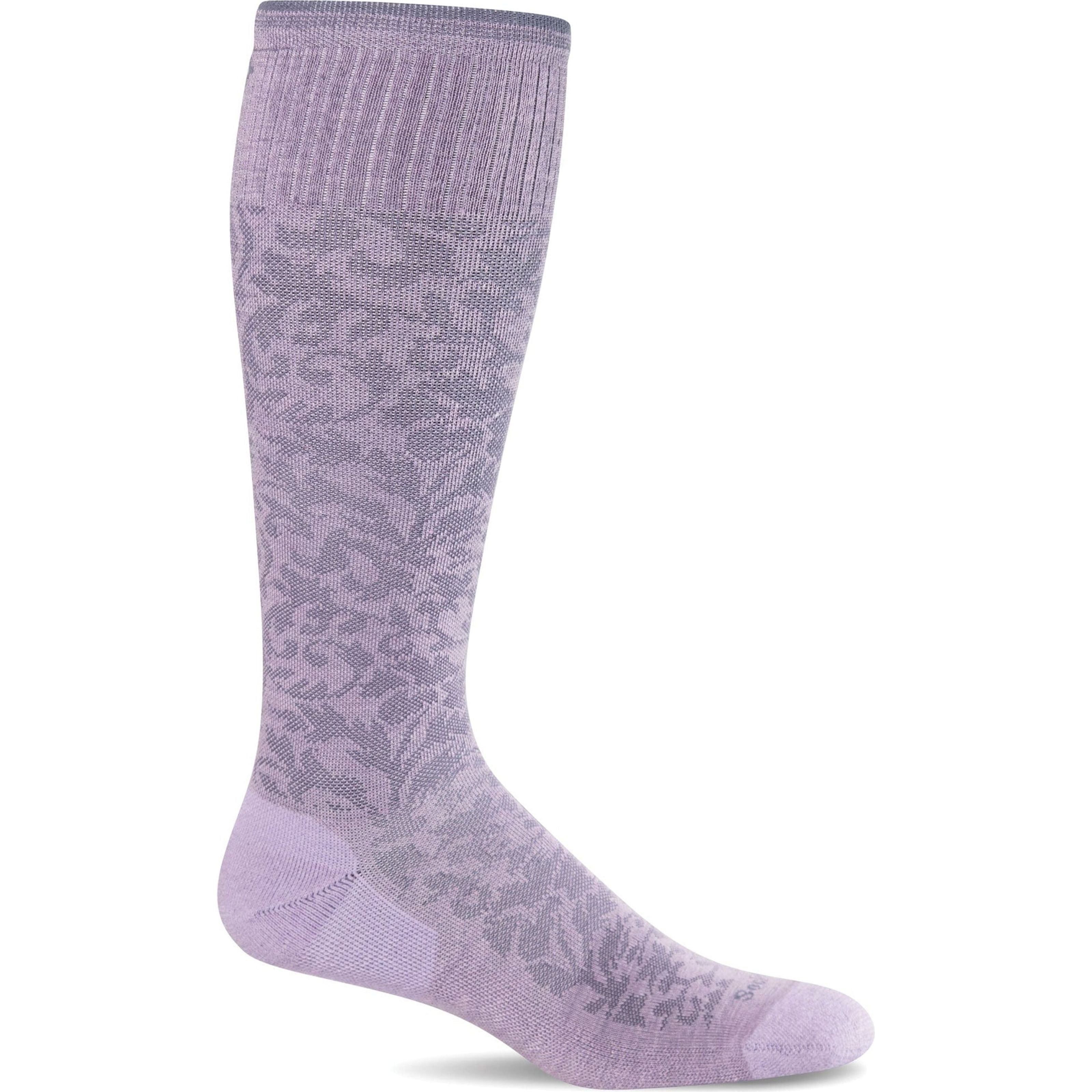 Sockwell Womens Damask Moderate Compression Socks  -  Small/Medium / Lavender