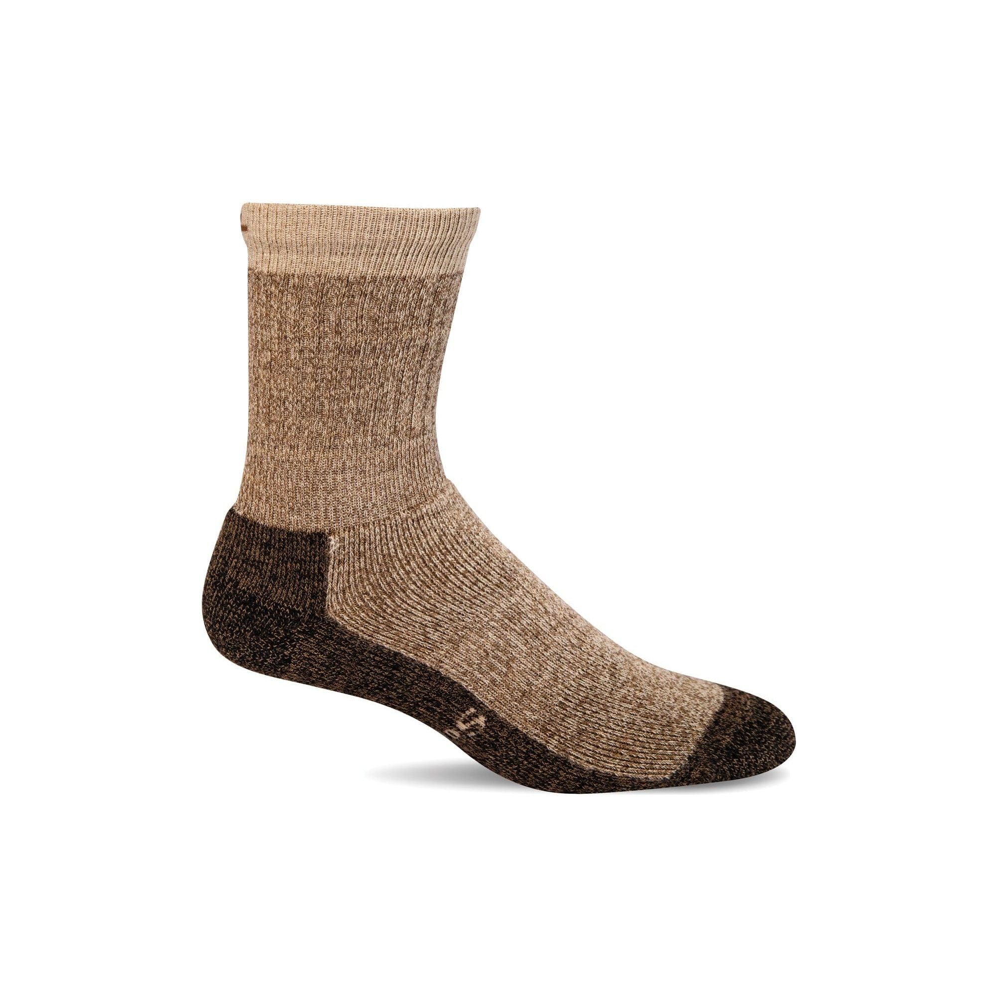Sockwell Mens Trail Blazer Moderate Compression Crew Socks  -  Medium/Large / Khaki