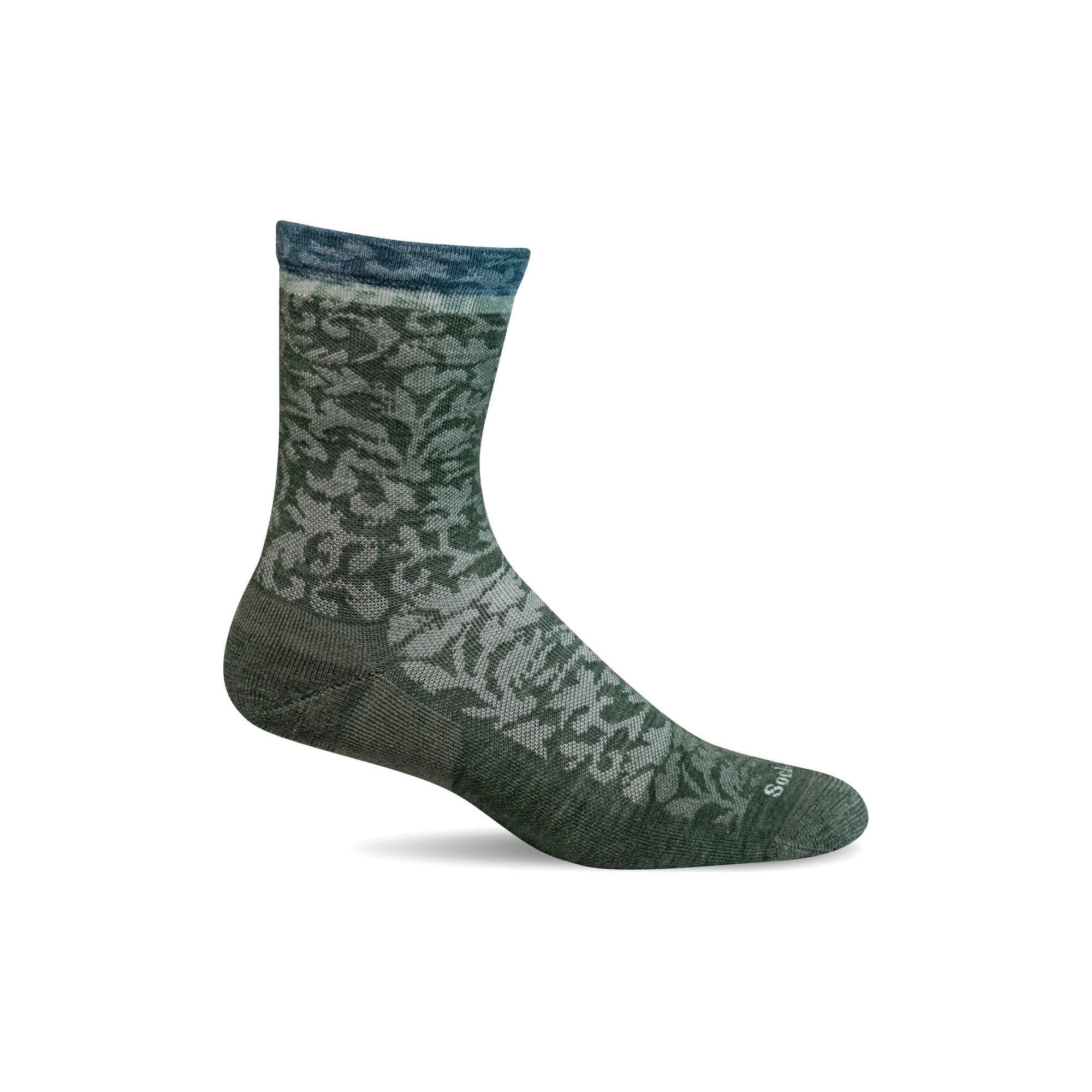 Sockwell Womens Plantar Cush Crew Firm Compression Socks  -  Medium/Large / Juniper