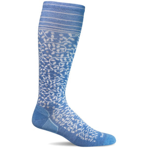 Sockwell Womens New Leaf Firm Compression Knee High Socks  -  Small/Medium / Cornflower