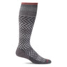 Sockwell Womens Chevron Moderate Compression Knee-High Socks  -  Small/Medium / Charcoal