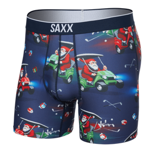 SAXX Mens Volt Breathable Mesh Boxer Brief  -  Small / Open Sleigh - Navy