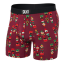 SAXX Mens Ultra Super Soft Boxer Brief  -  Small / Nutcracker - Merlot