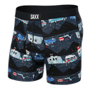 SAXX Mens Ultra Super Soft Boxer Brief  -  Small / RV There Yet - Black