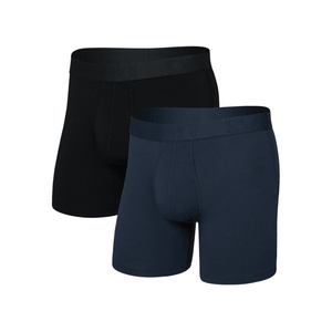 SAXX Mens Droptemp Cooling Cotton Boxer Brief Fly 2-Pack