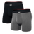 SAXX Mens Vibe Xtra Boxer Briefs 2-Pack  -  Small / Black/Dark Grey Heather