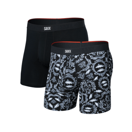 SAXX Mens Vibe Xtra Soft Comfort Boxer Brief 2-Pack Patterns