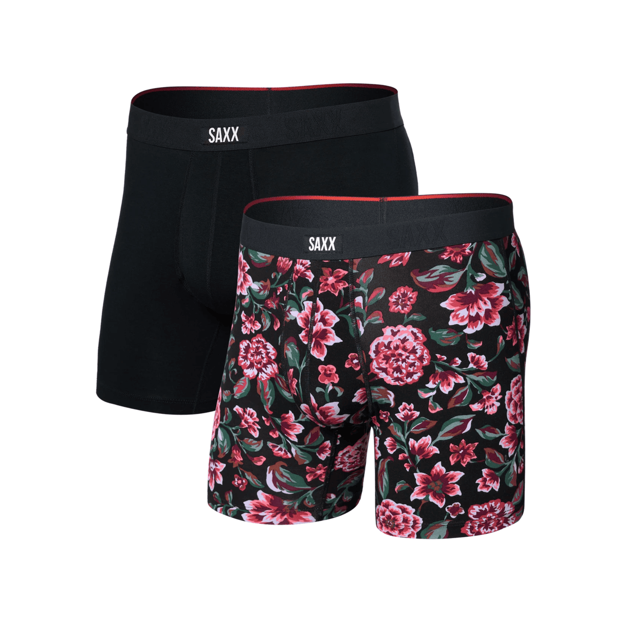 SAXX Mens Vibe Xtra Soft Comfort Boxer Brief 2-Pack Patterns