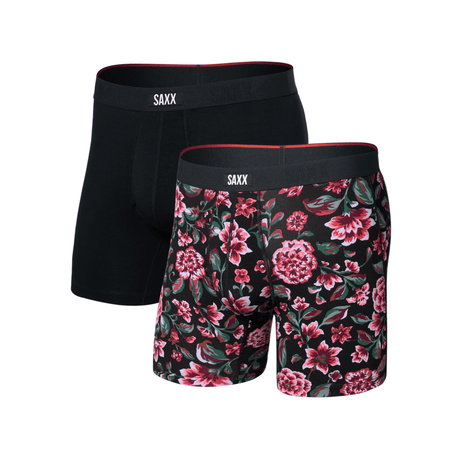 SAXX Mens Vibe Xtra Soft Comfort Boxer Brief 2-Pack Patterns