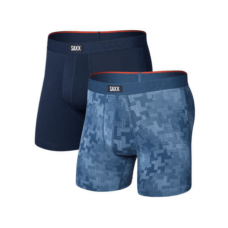 SAXX Mens Vibe Xtra Soft Comfort Boxer Brief 2-Pack Patterns
