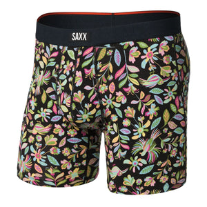 SAXX Vibe Xtra Soft Comfort Boxer Brief  -  Small / Amate Garden - Black