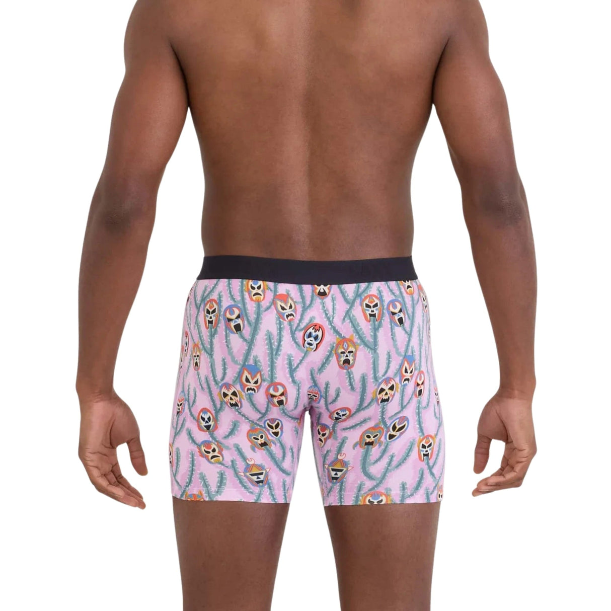 SAXX Mens Vibe Xtra Soft Comfort Boxer Brief Fly - Lucho Libre - Orchid
