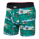 SAXX Mens Vibe Xtra Soft Boxer  -  Small / Holiday Par-Tee Green